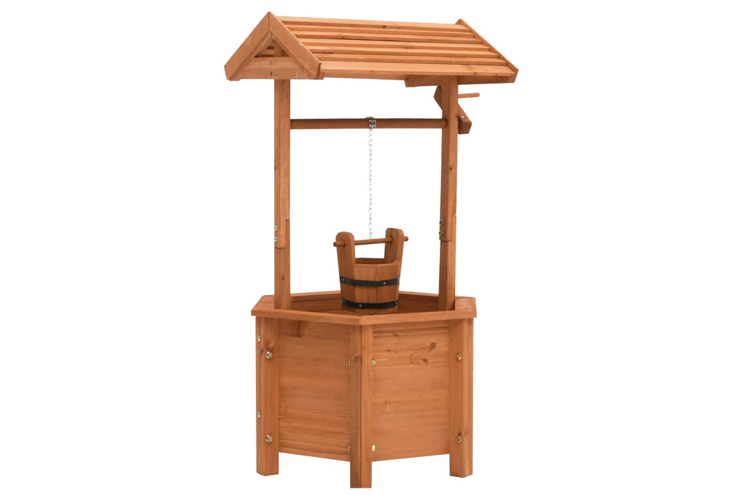 vidaXL 47238 Garden Wishing Well Planter 40x40x84cm Firwood