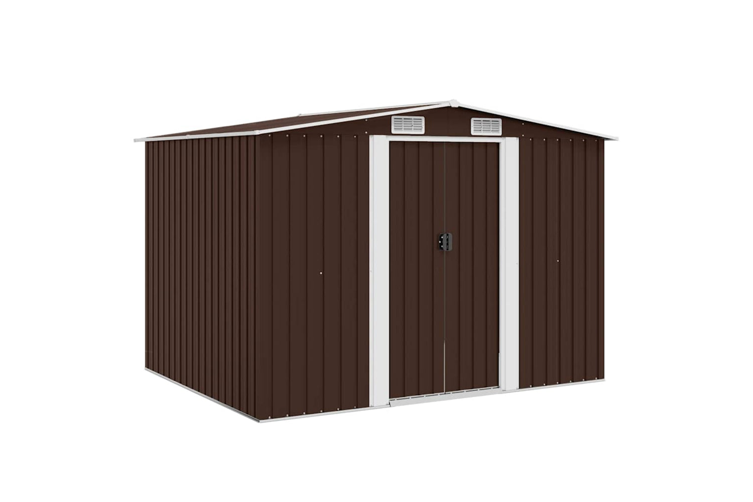 vidaXL 47031 Garden Storage Shed Brown 257x205x178cm Steel