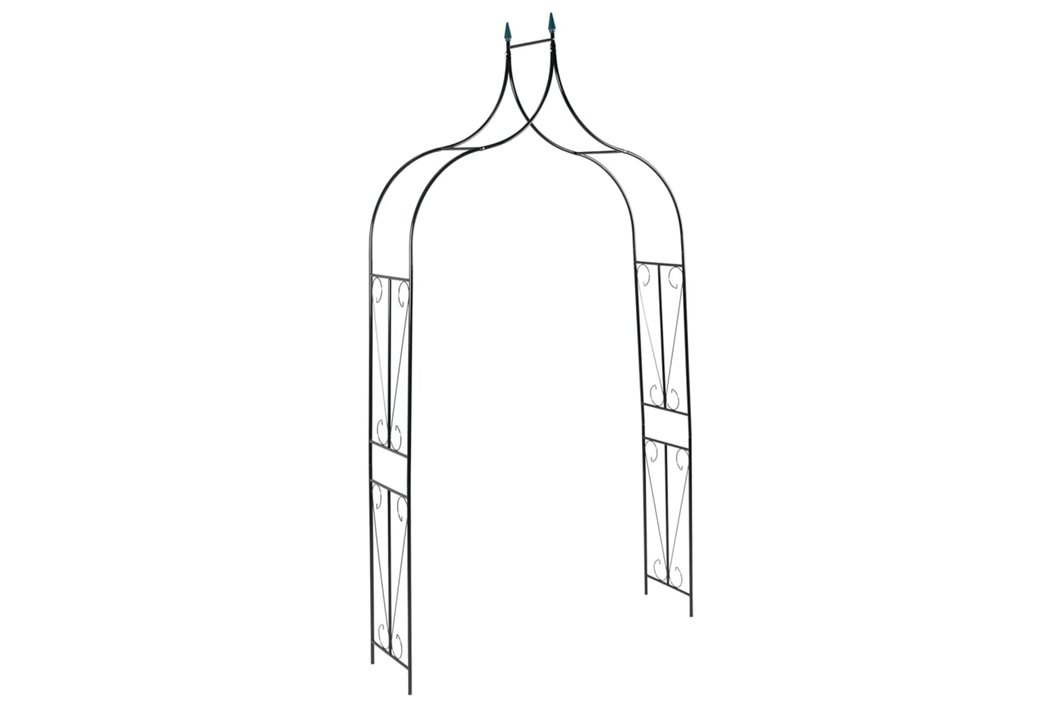 vidaXL 47094 Garden Arch Dark Green 120x38x258cm Iron