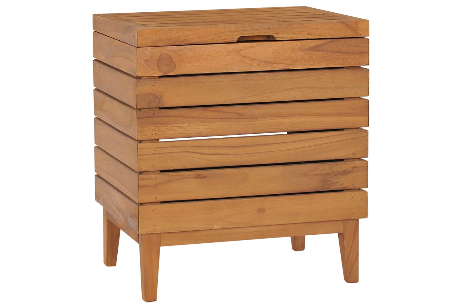 vidaXL 289075 Laundry Basket 40x30x45cm Solid Teak Wood