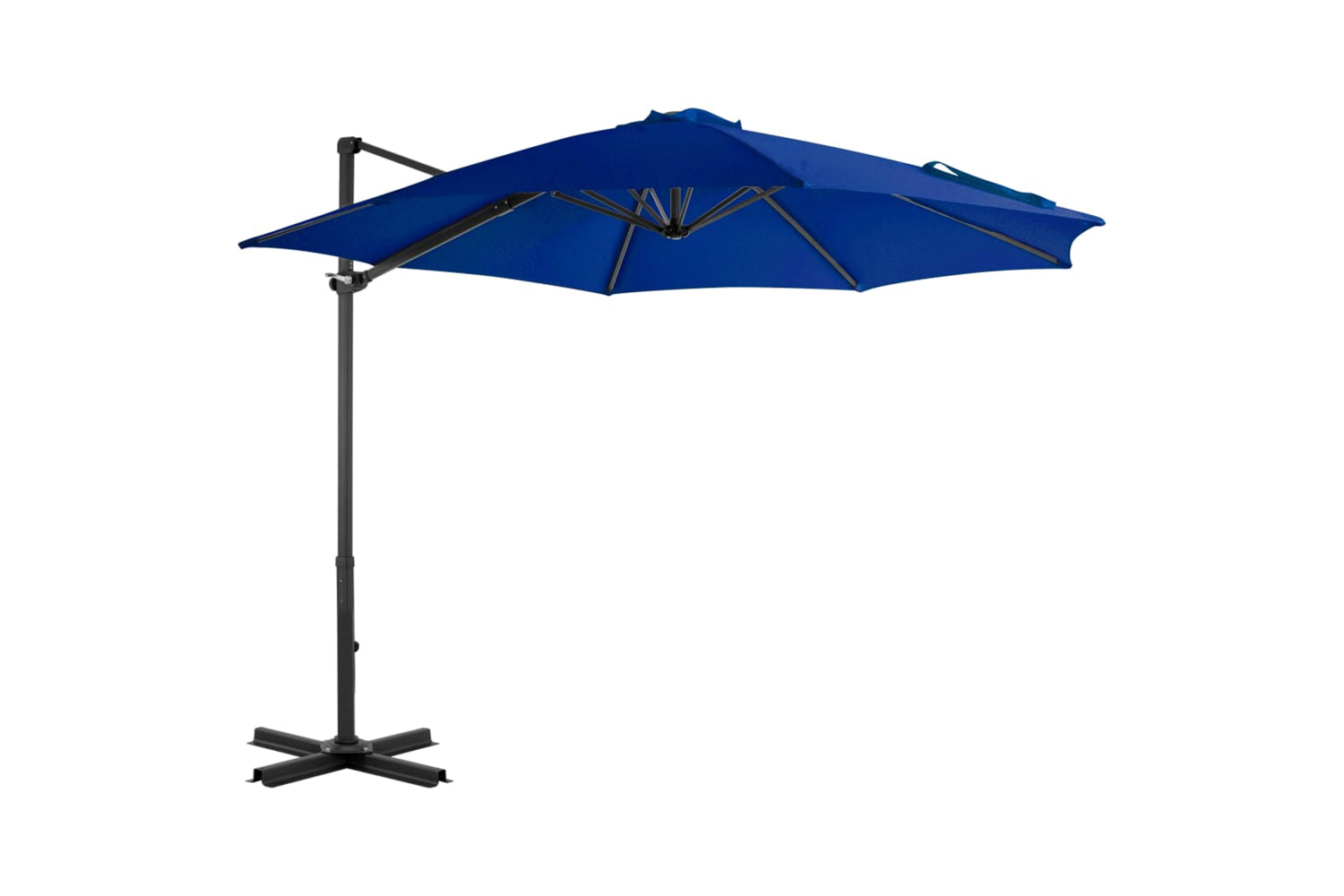 vidaXL 46989 Cantilever Umbrella With Aluminium Pole Azure Blue 300cm