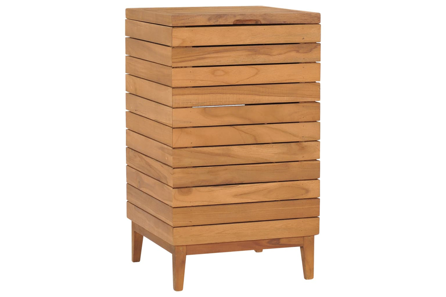 vidaXL 289076 Laundry Basket 40x40x70cm Solid Teak Wood