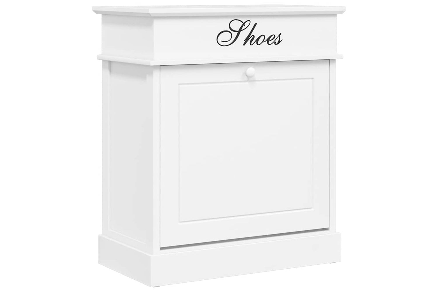 vidaXL 284085 Shoe Cabinet White 50x28x58cm Paulownia Wood