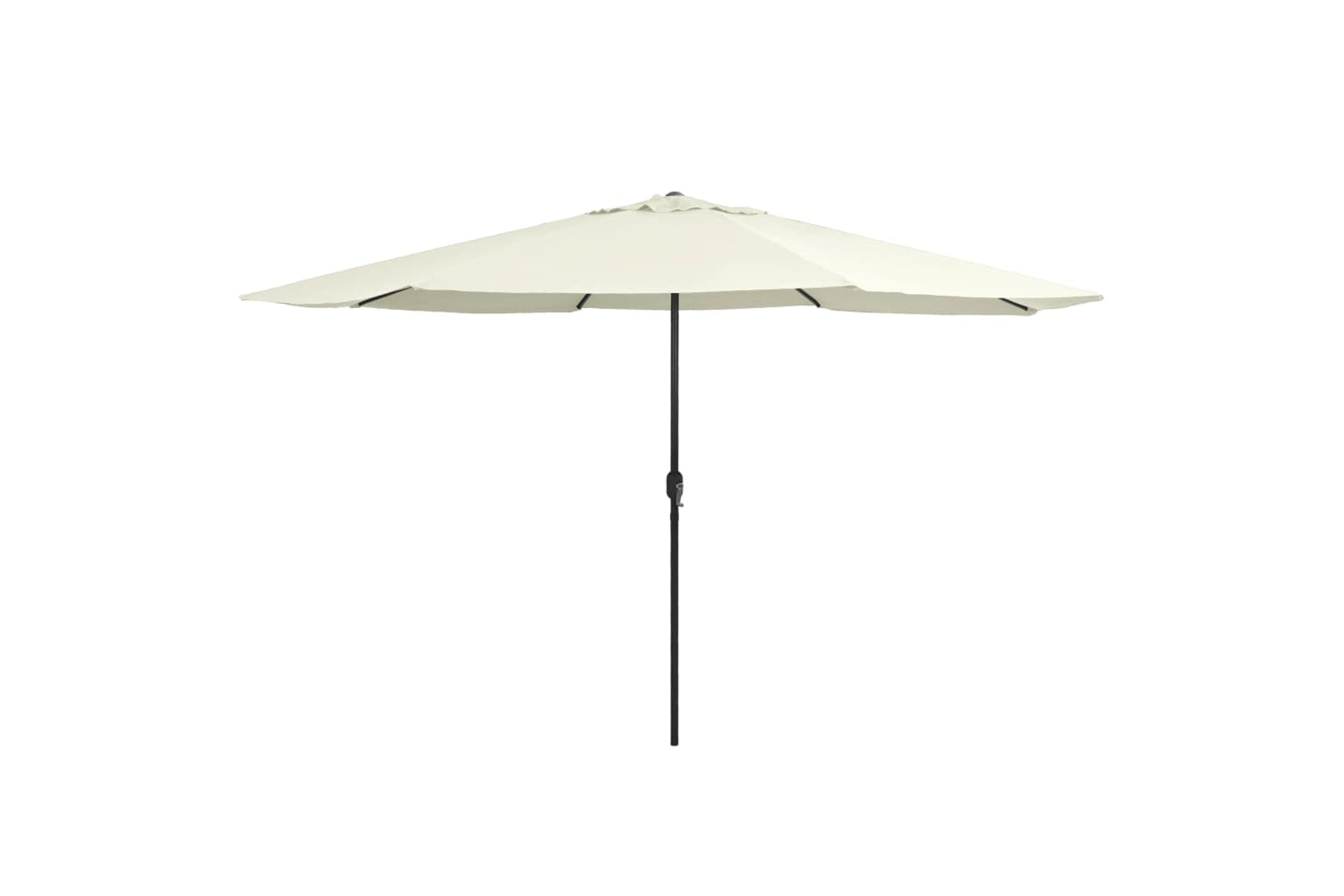 vidaXL Outdoor Parasol With Metal Pole 390cm Sand White