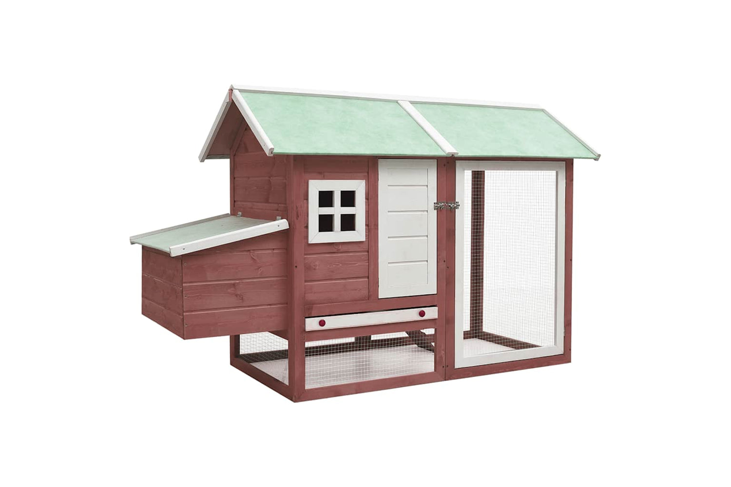 vidaXL 170862 Chicken Cage Mocha 170x81x110cm Solid Pine & Fir Wood