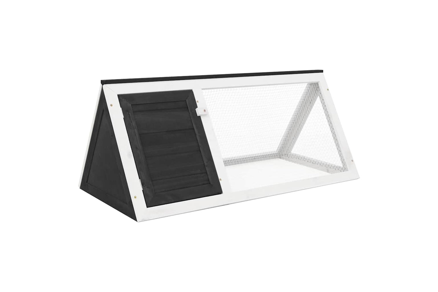 Vidaxl 170852 Animal Rabbit Cage Grey Wood