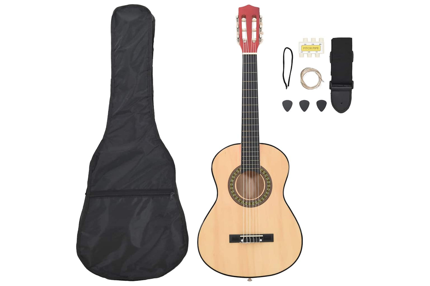 vidaXL 70123 8 Piece Classical Guitar Children Beginner Set 1/2 34