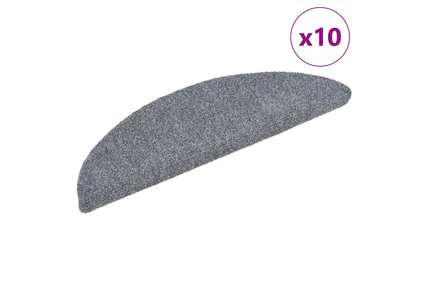 vidaXL 149681 Self-adhesive Stair Mats 10 Pcs Light Grey 56x17xcm Needle Punch