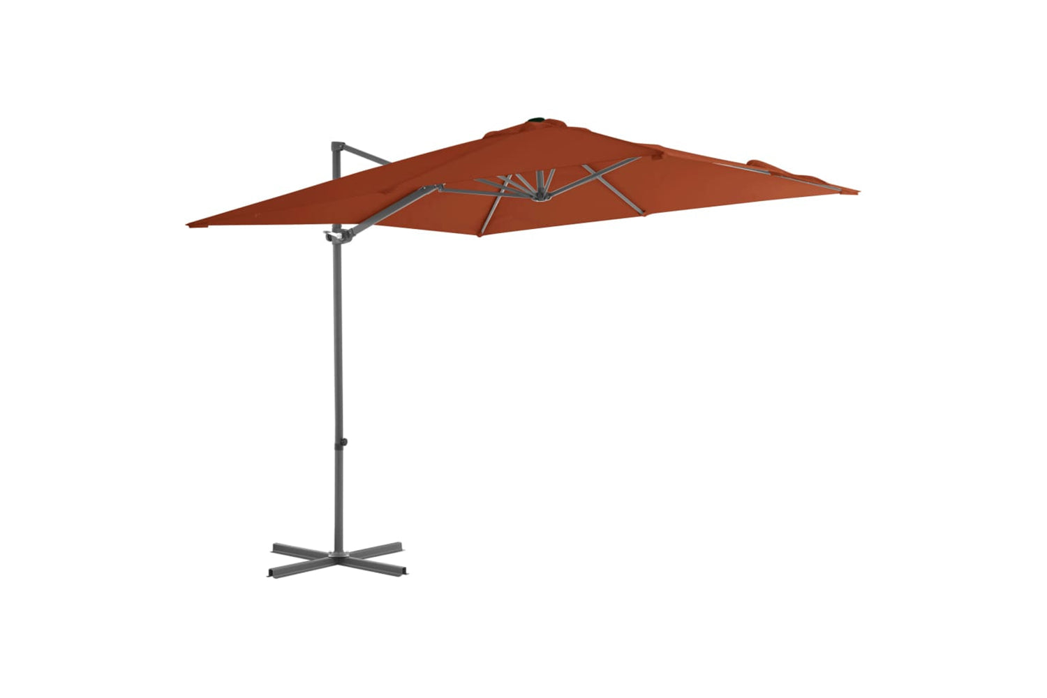 vidaXL 312309 Cantilever Umbrella With Steel Pole Terracotta 250x250cm