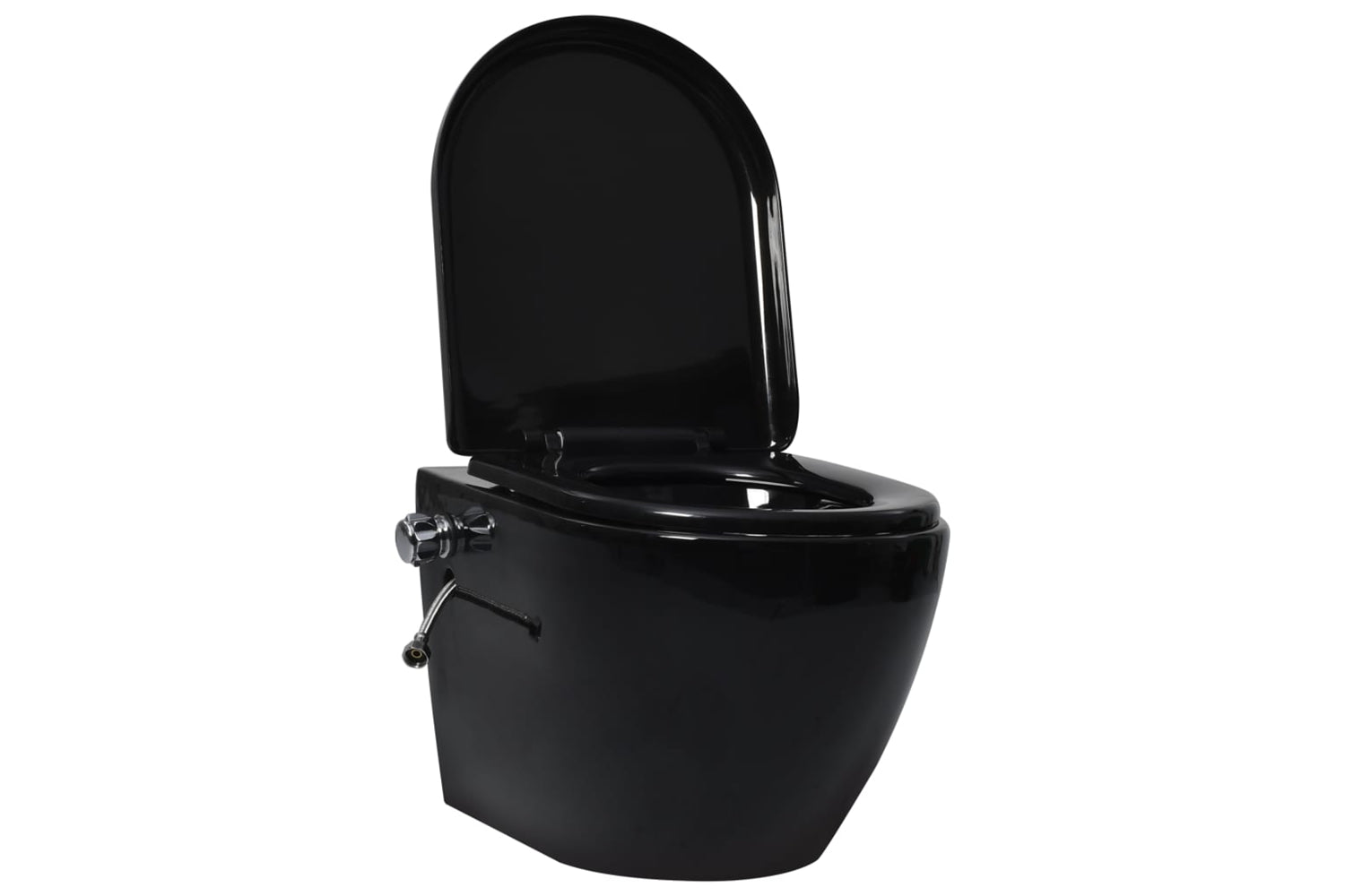 Vidaxl 145782 Wall Hung Rimless Toilet With Bidet Function Ceramic Black