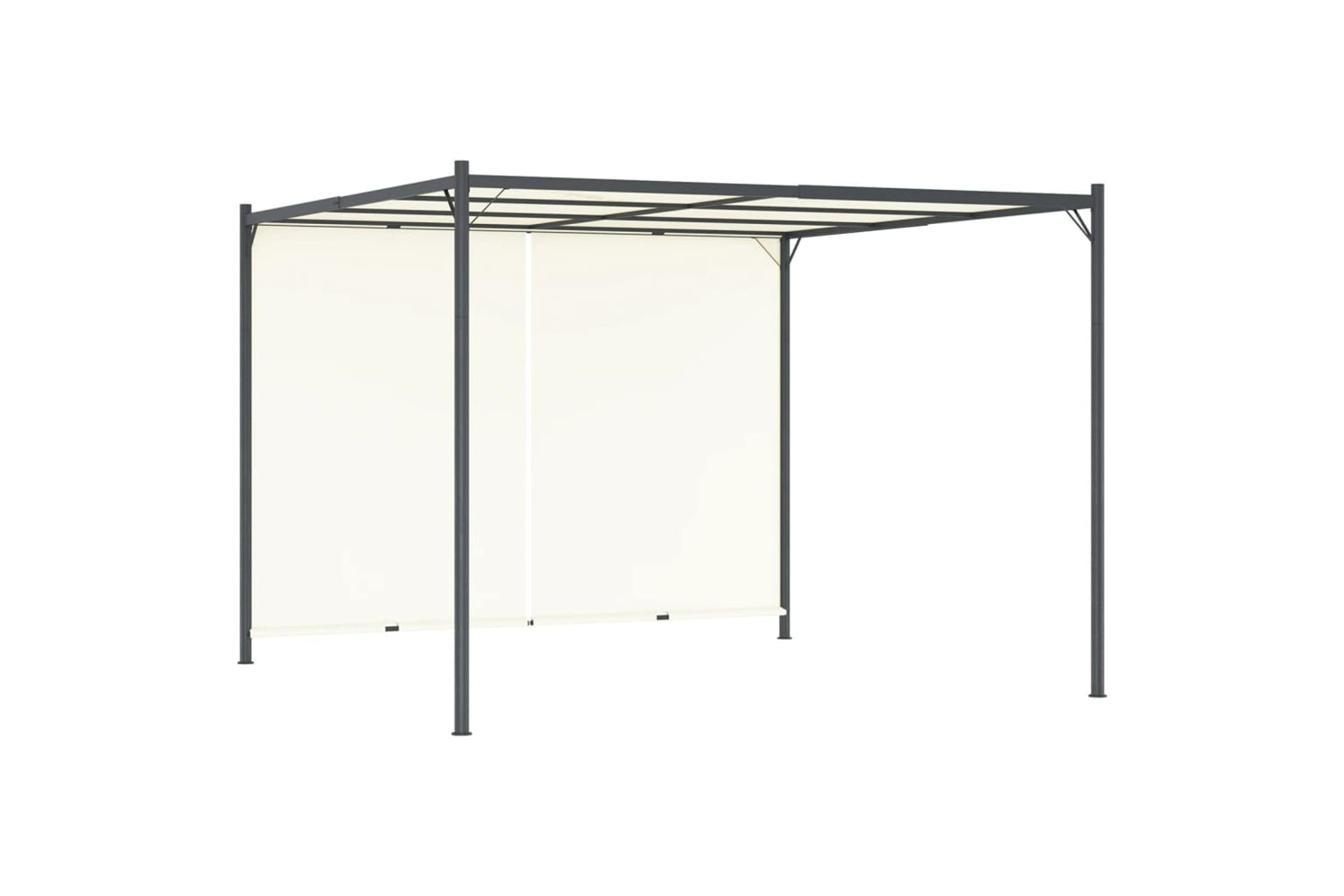 Vidaxl 49323 Pergola With Adjustable Roof Cream White 3x3 M Steel