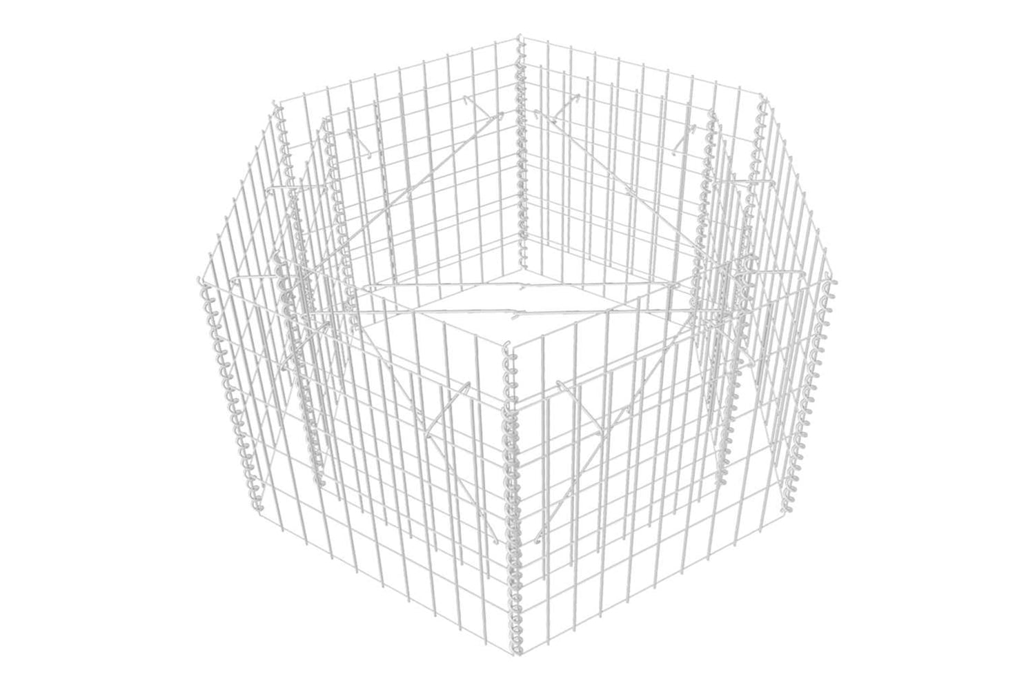 vidaXL 142532 Hexagonal Gabion Raised Bed 100x90x50cm