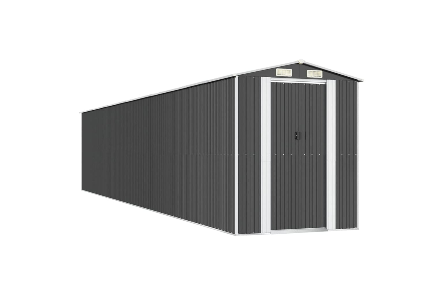 vidaXL 3147459 Garden Shed Anthracite 192x1021x223cm Galvanised Steel