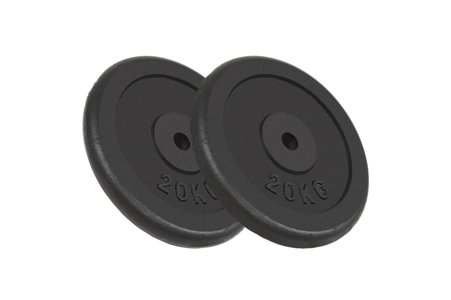 Vidaxl 91397 Weight Plates 2 Pcs 2x20 Kg Cast Iron-2