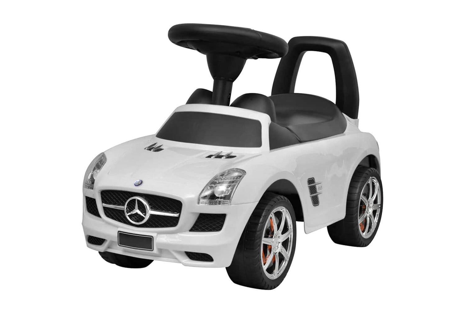 Vidaxl Foot-powered Kids Car White-2