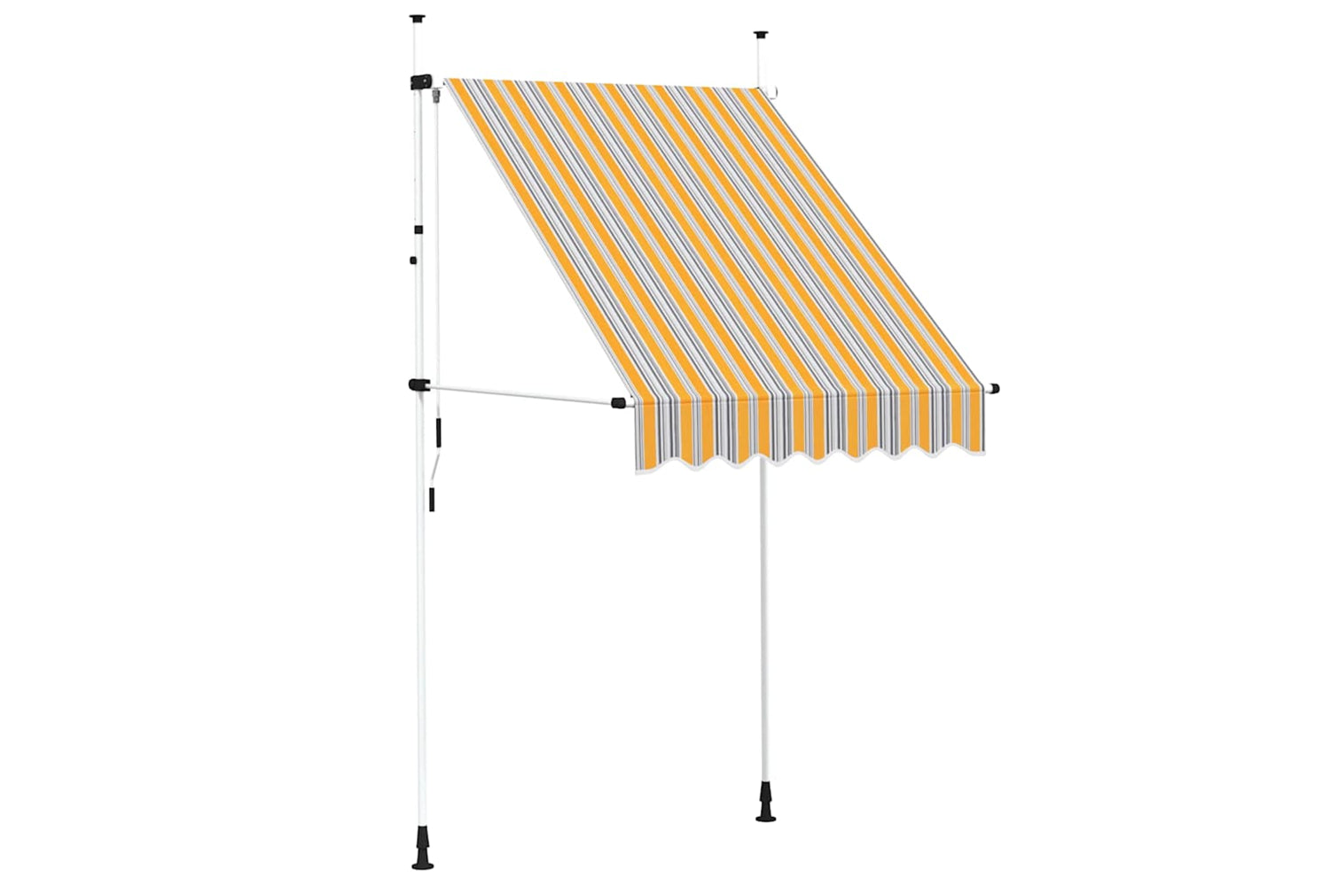 vidaXL 43225 Manual Retractable Awning 150cm Yellow And Blue Stripes