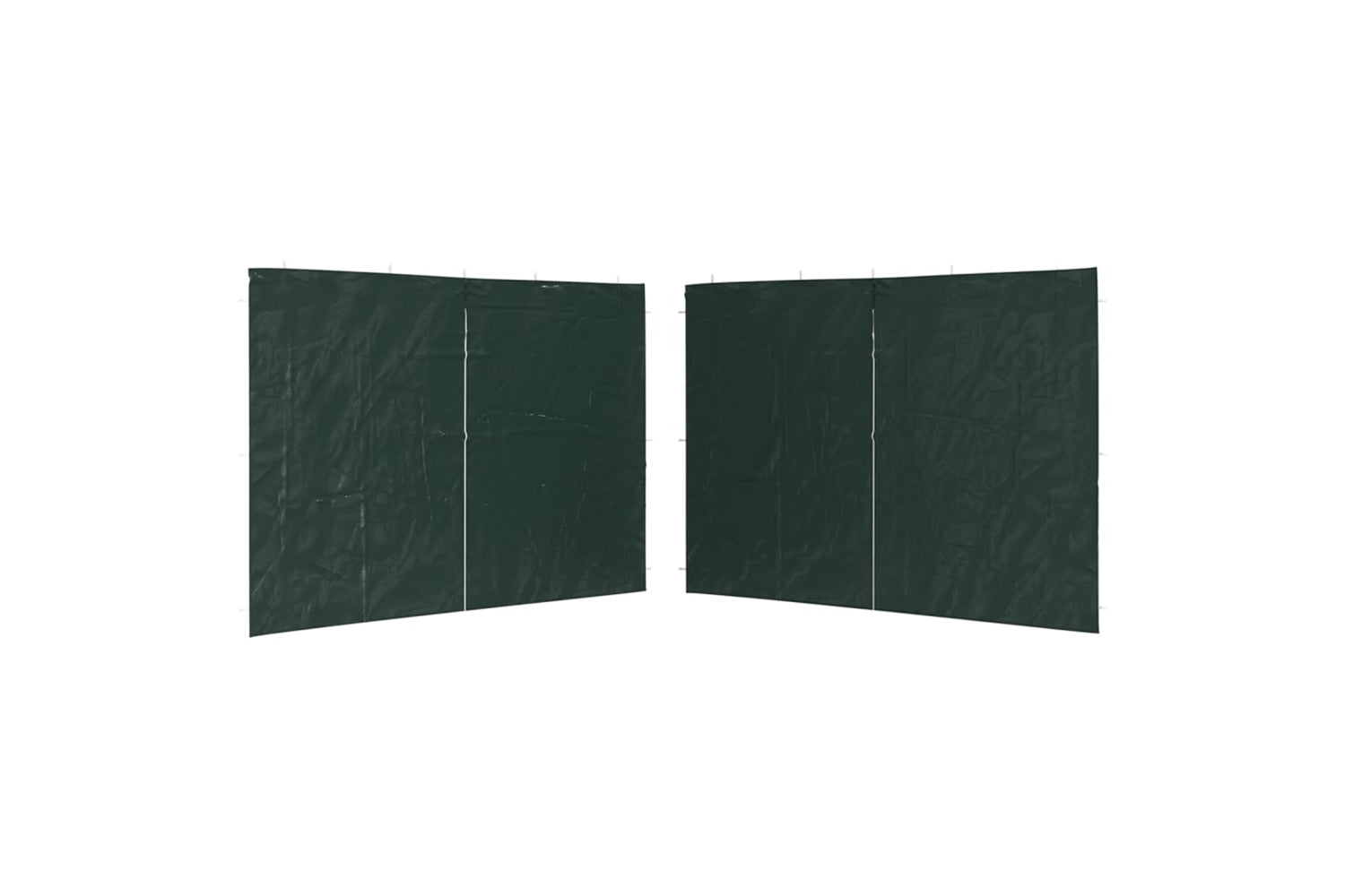 vidaXL Party Tent Sidewall 2 Pcs With Zipper Pe Green