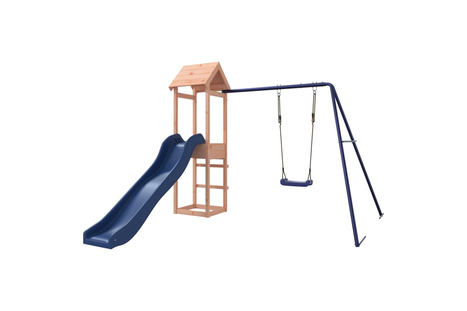 Vidaxl 3155856 Playhouse With Slide Swing Solid Wood Douglas-2