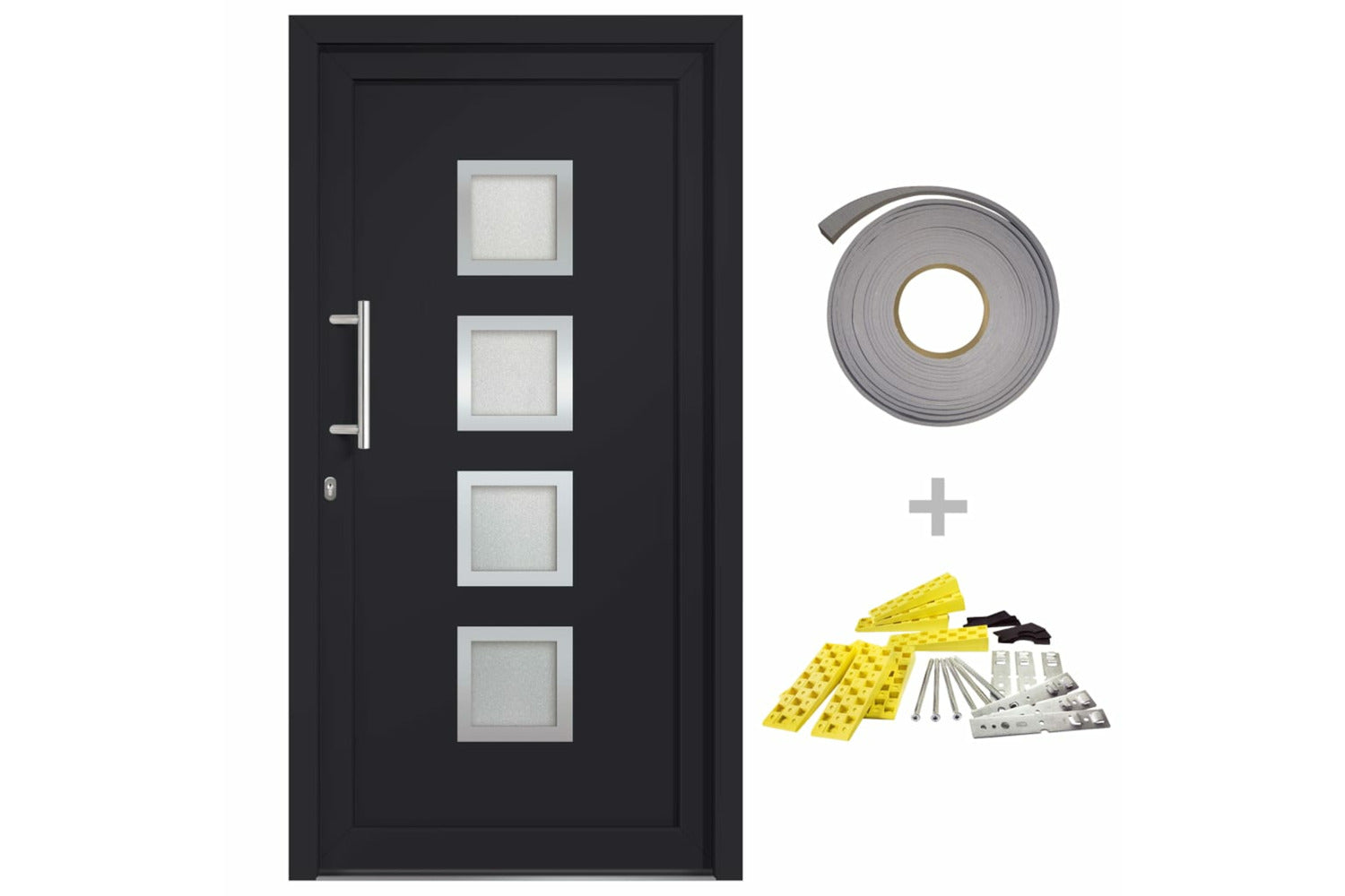 vidaXL 279191 Front Door Anthracite 108x200cm-2