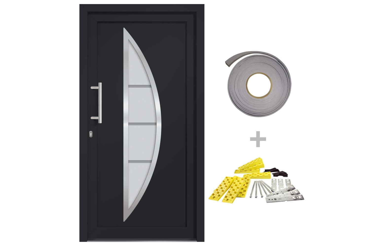 vidaXL 279216 Front Door Anthracite 108x208cm-2