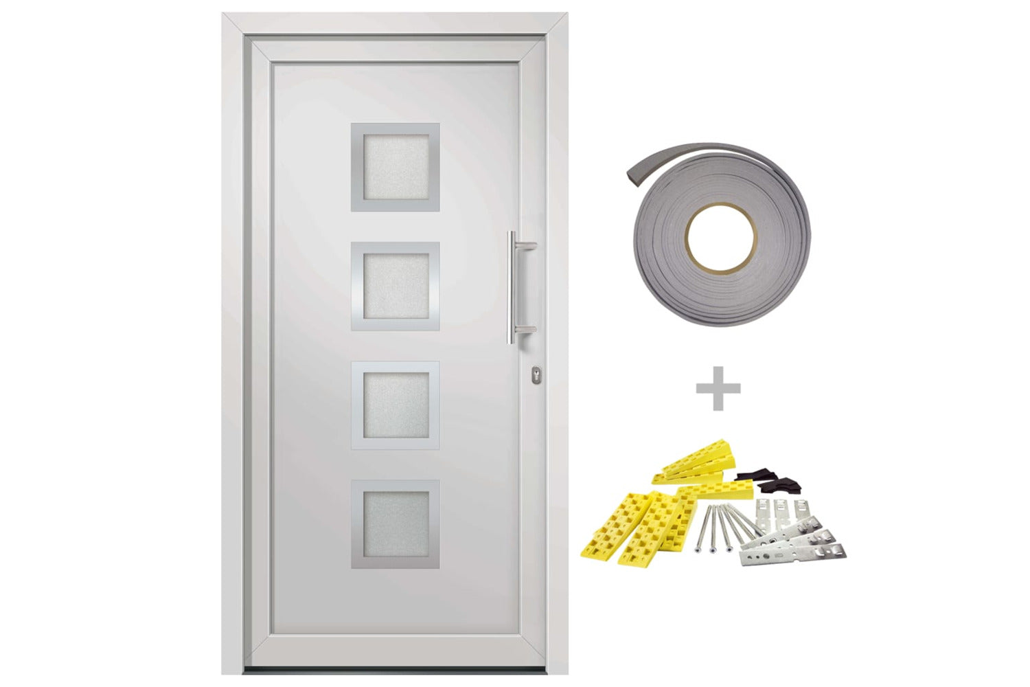 vidaXL 279186 Front Door White 108x208cm-2