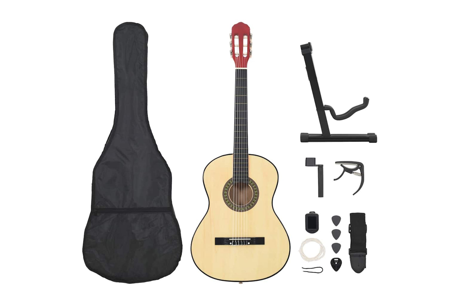 Vidaxl 12 Piece Classical Guitar Beginner Set 4/4 39