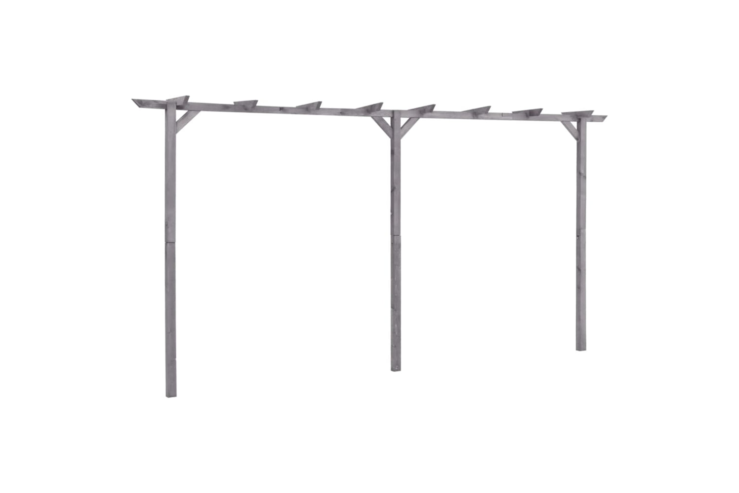 vidaXL 313568 Garden Pergola Grey 400x40x205cm Impregnated Pinewood