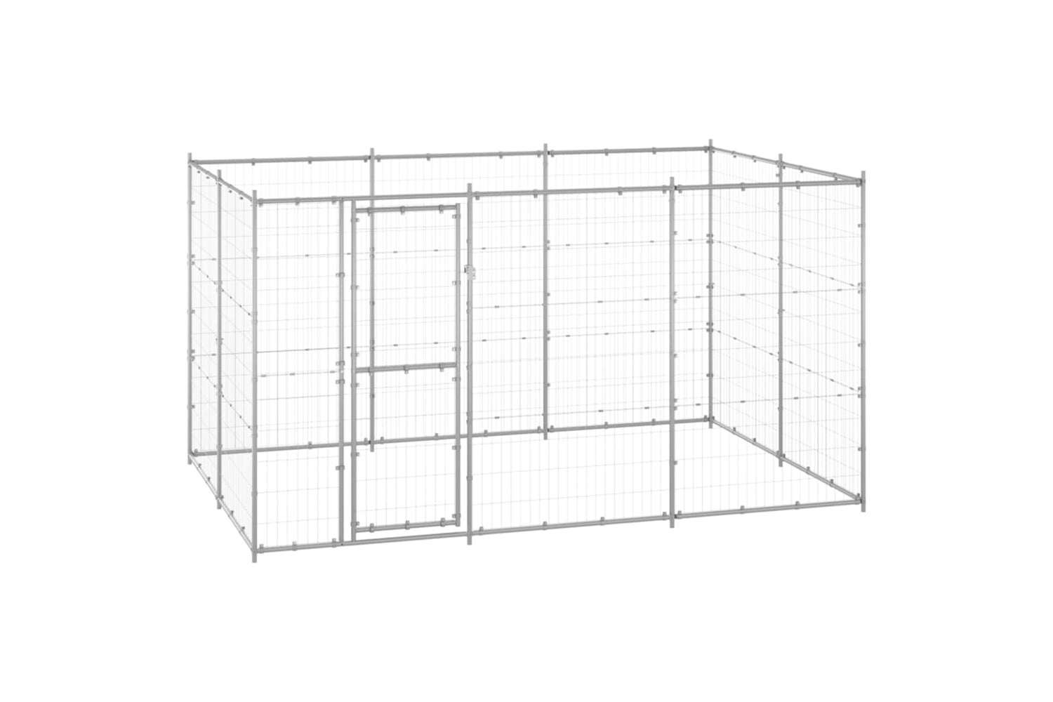 Vidaxl 3082308 Outdoor Dog Kennel Galvanised Steel 7.26 M2