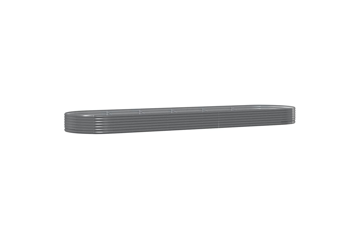 vidaXL 319044 Garden Raised Bed Powder-coated Steel 523x140x36cm Grey
