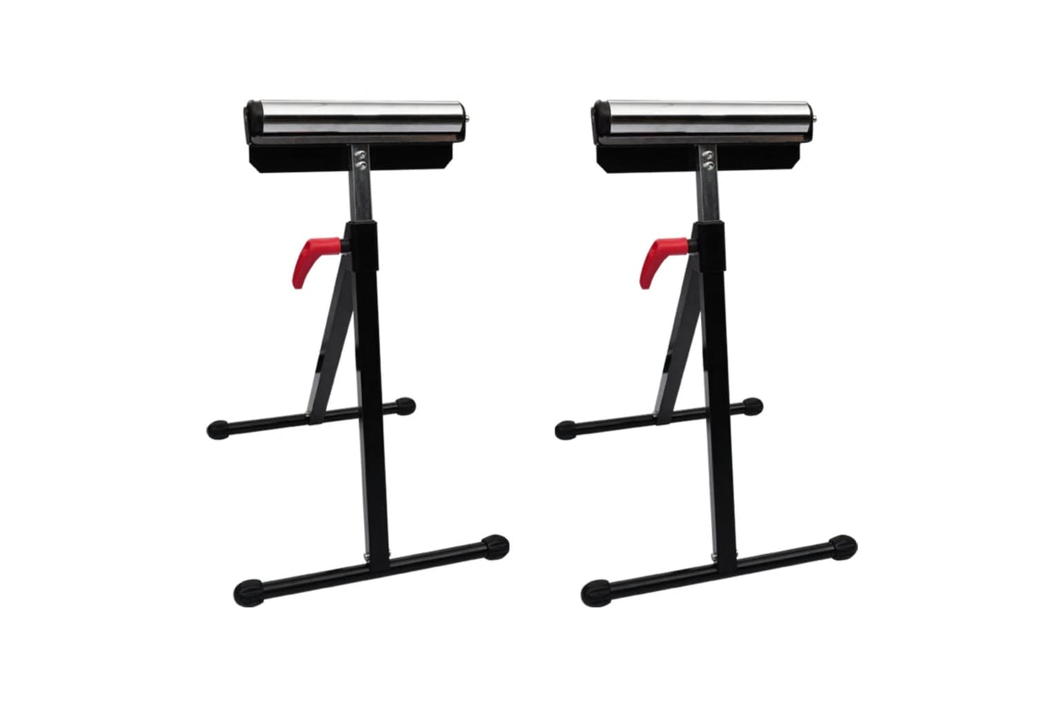 Vidaxl 140162 Set Of 2 Adjustable Roller Stands