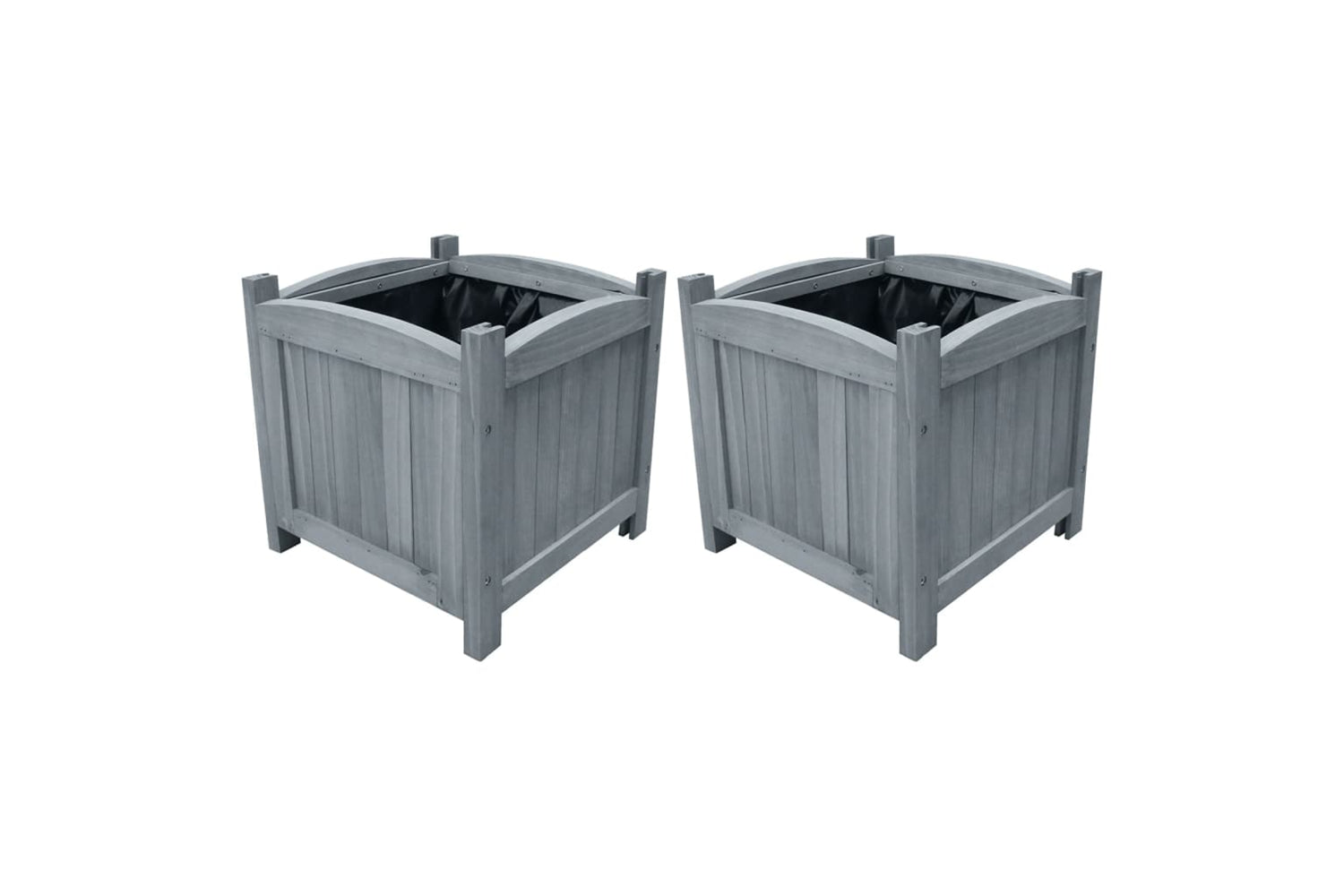 vidaXL 310041 Garden Raised Beds 2 Pcs 30x30x30cm Solid Firwood