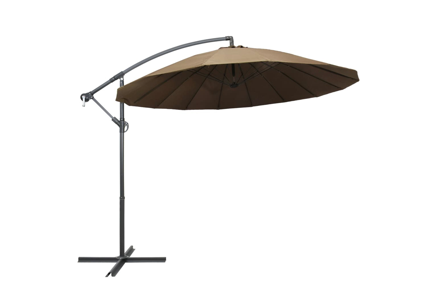 Vidaxl 47223 Hanging Parasol Taupe 3 M Aluminium Pole