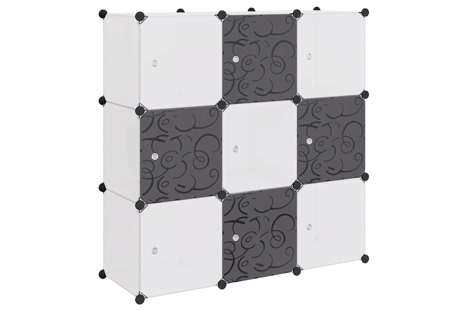 Vidaxl 244924 Storage Cube Organiser With 9 Compartments Black And White