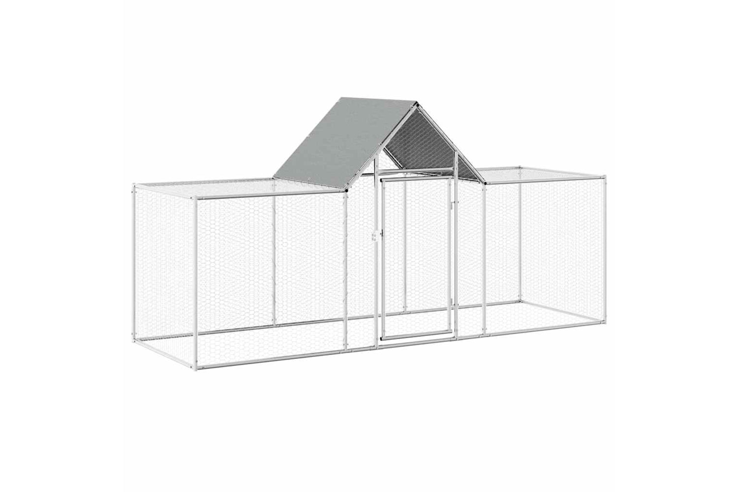 Vidaxl Chicken Coop 3x1x1.5 M Galvanised Steel