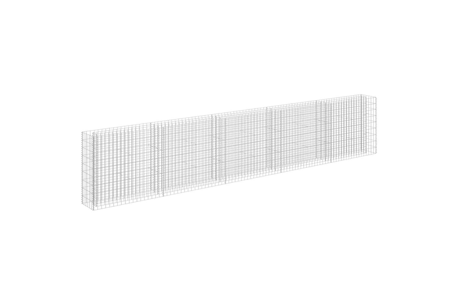 vidaXL 145647 Gabion Raised Bed Galvanised Steel 450x30x90cm