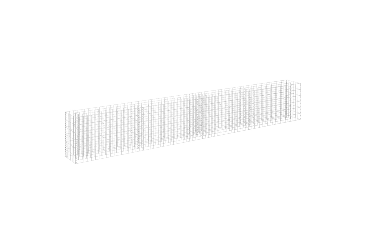 vidaXL 145642 Gabion Raised Bed Galvanised Steel 360x30x60cm