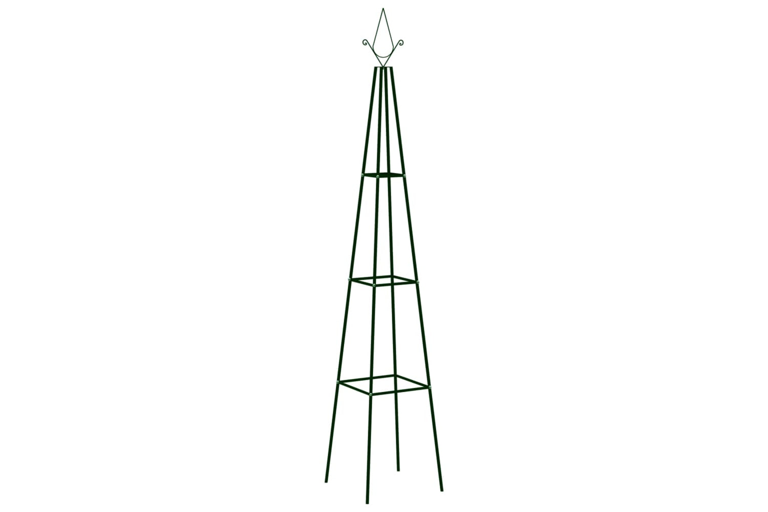 vidaXL 47096 Garden Climbing Plant Racks 2 Pcs Dark Green 35x35x195cm Iron