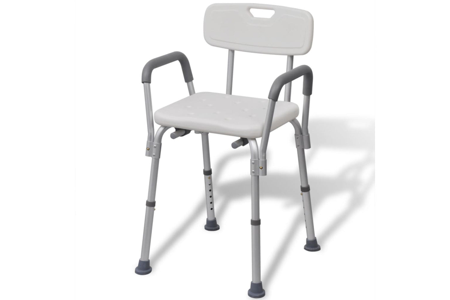 Vidaxl 110129 Shower Chair Aluminium White-2
