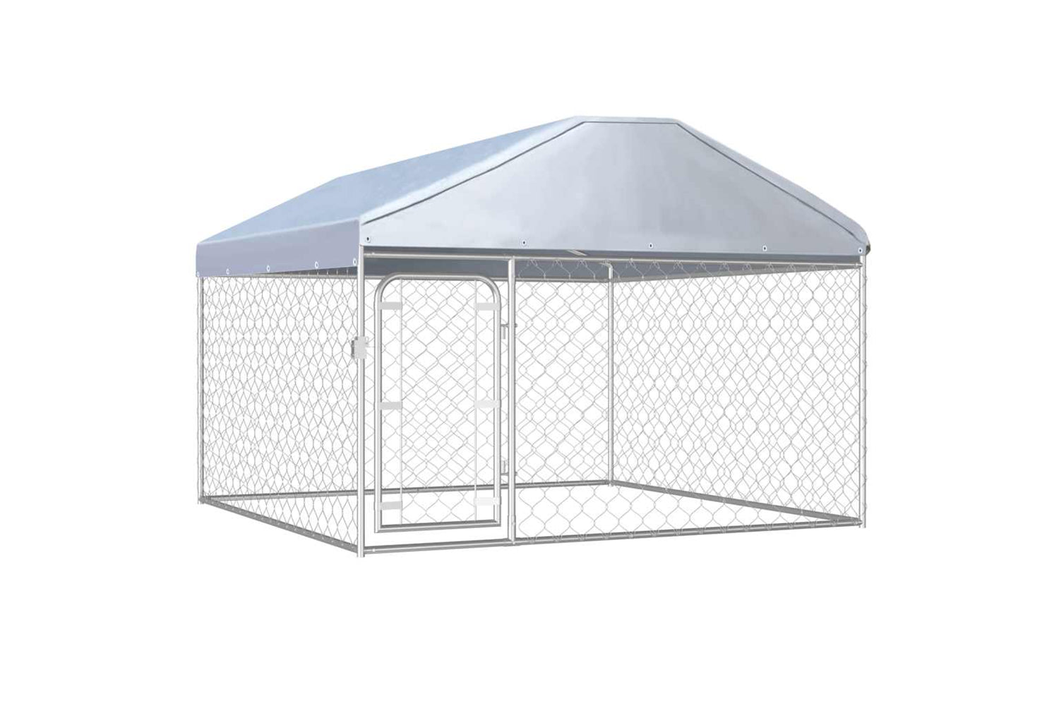 Vidaxl Outdoor Dog Kennel With Roof 200x200x135 Cm