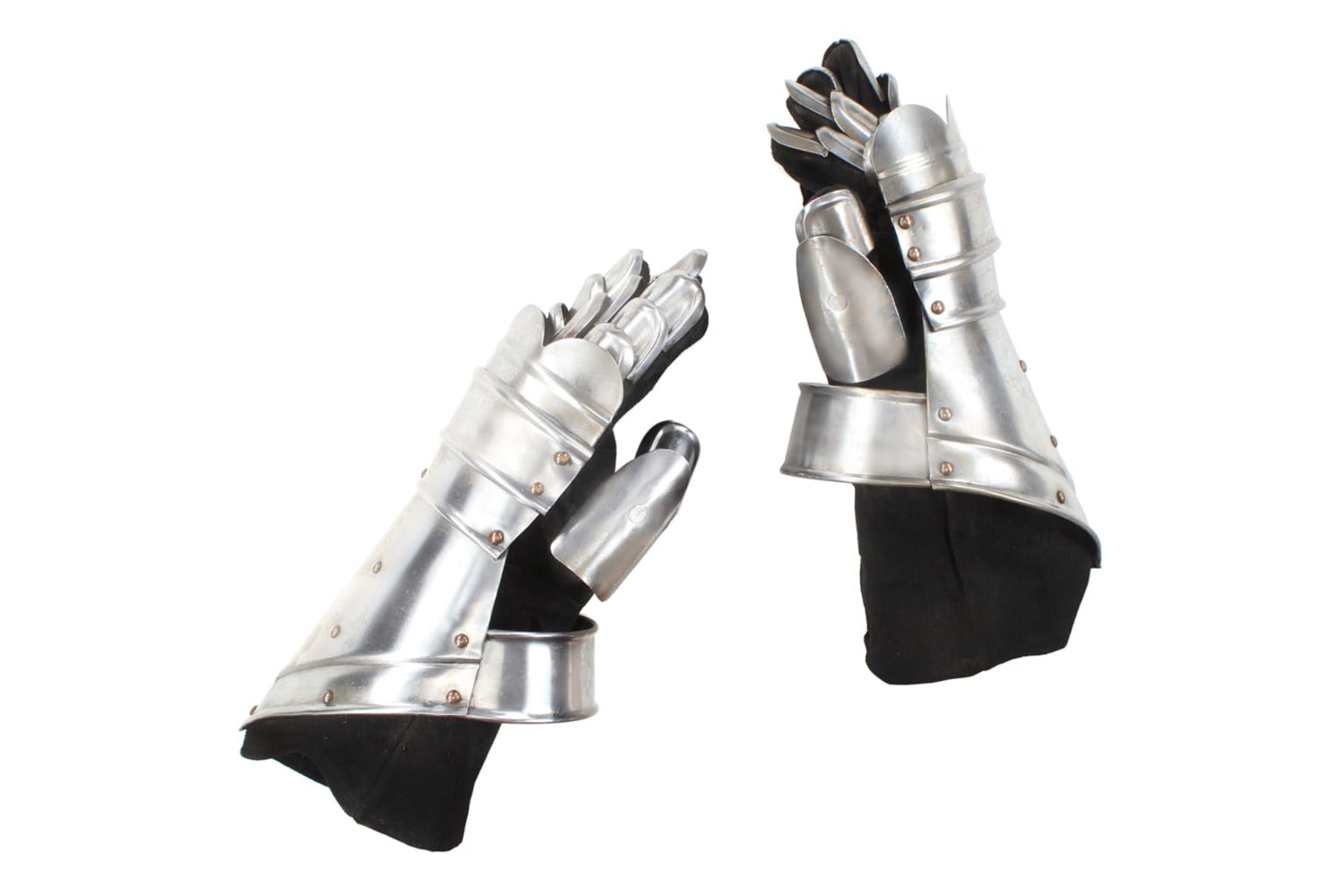 Vidaxl 286207 Medieval Knight Gauntlets Replica Larp Silver Steel-2