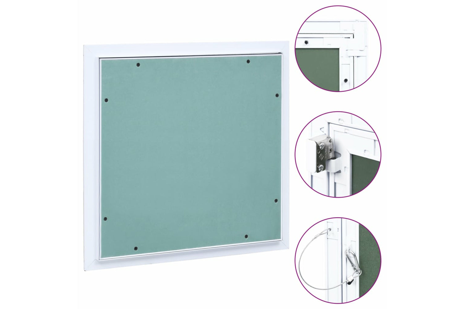 vidaXL 145100 Access Panel With Aluminium Frame And Plasterboard 400x400mm-2