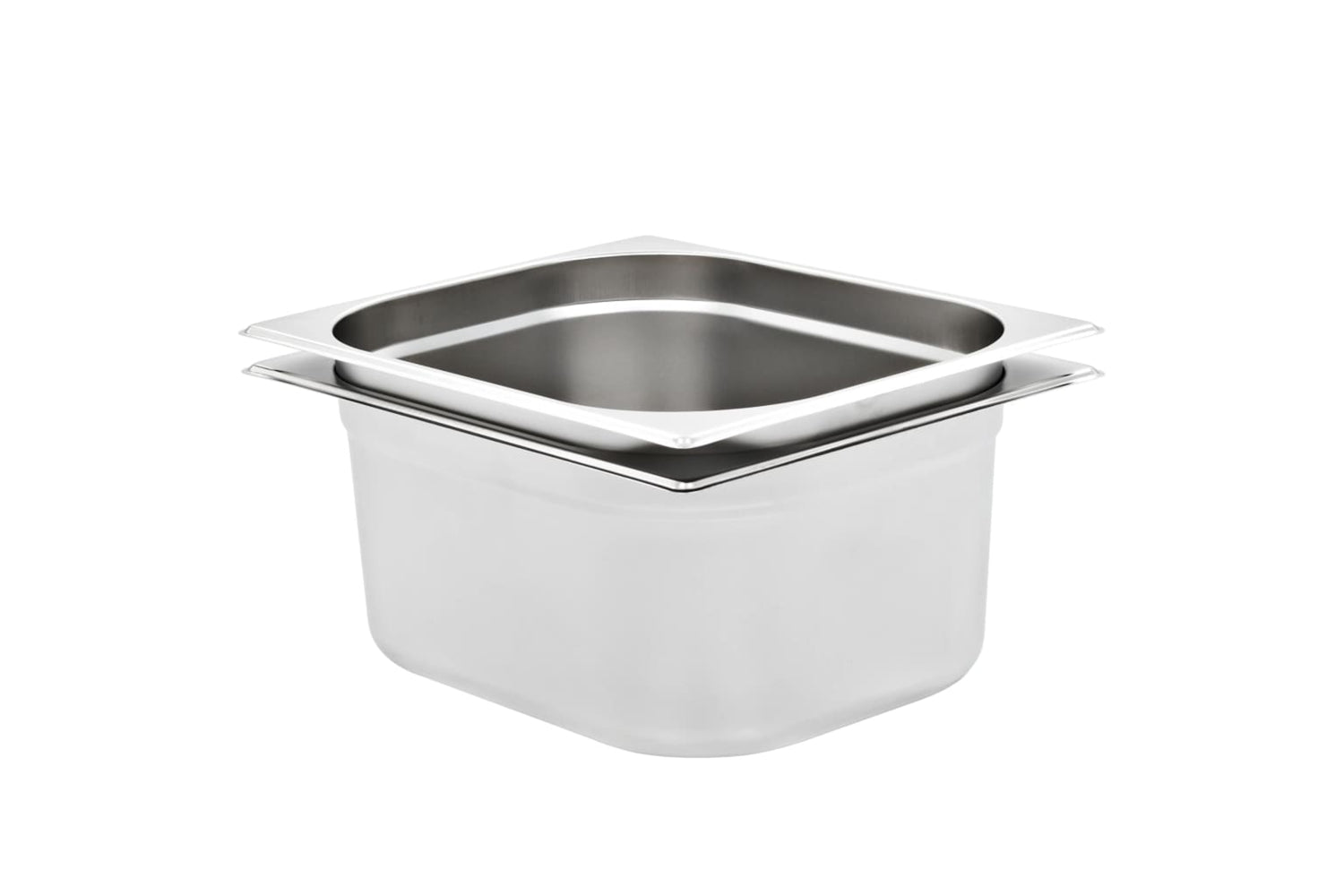 vidaXL 50889 Gastronorm Containers 2 Pcs Gn 1/2 150mm Stainless Steel