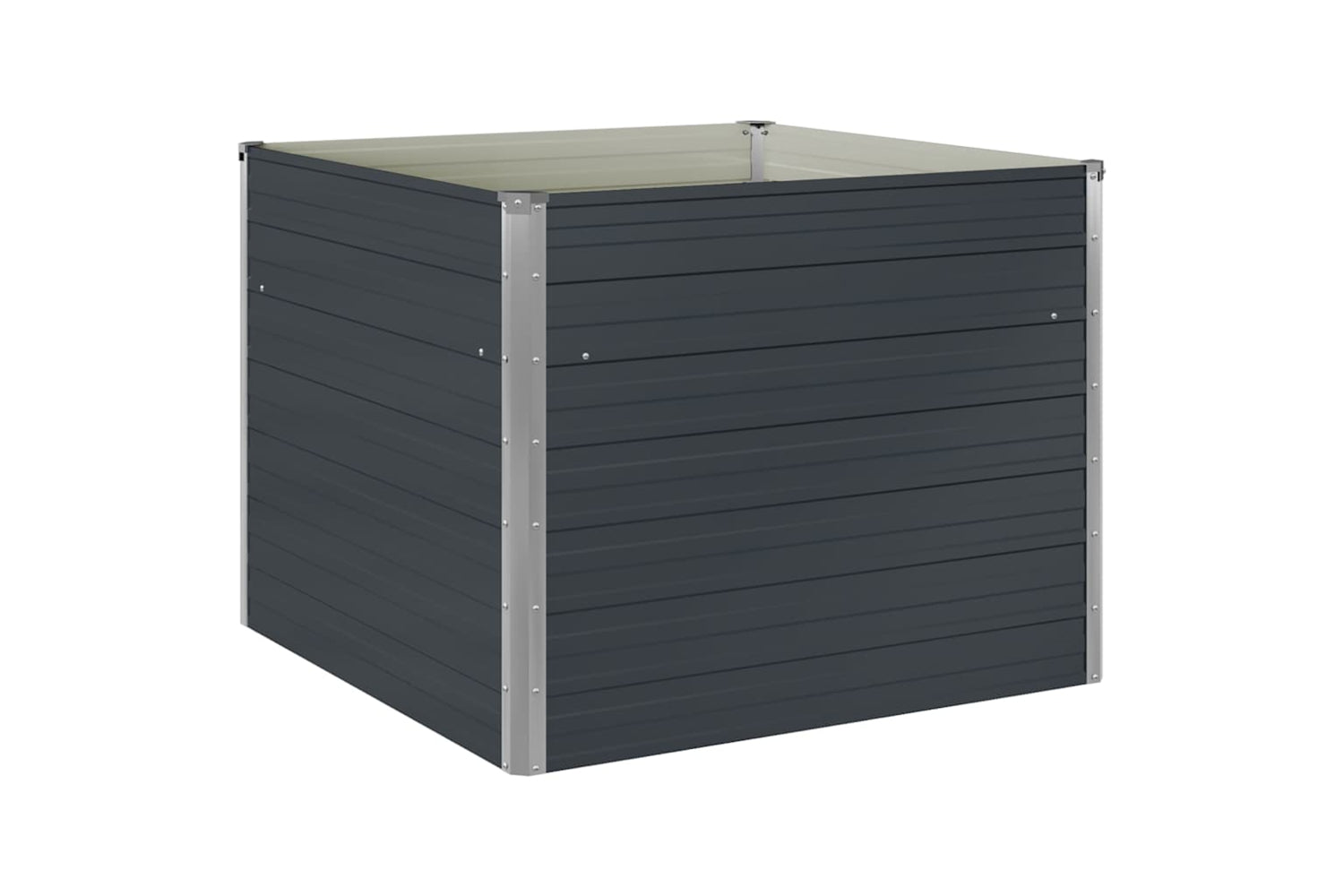 Vidaxl Raised Garden Bed Anthracite 100x100x77 Cm Galvanised Steel