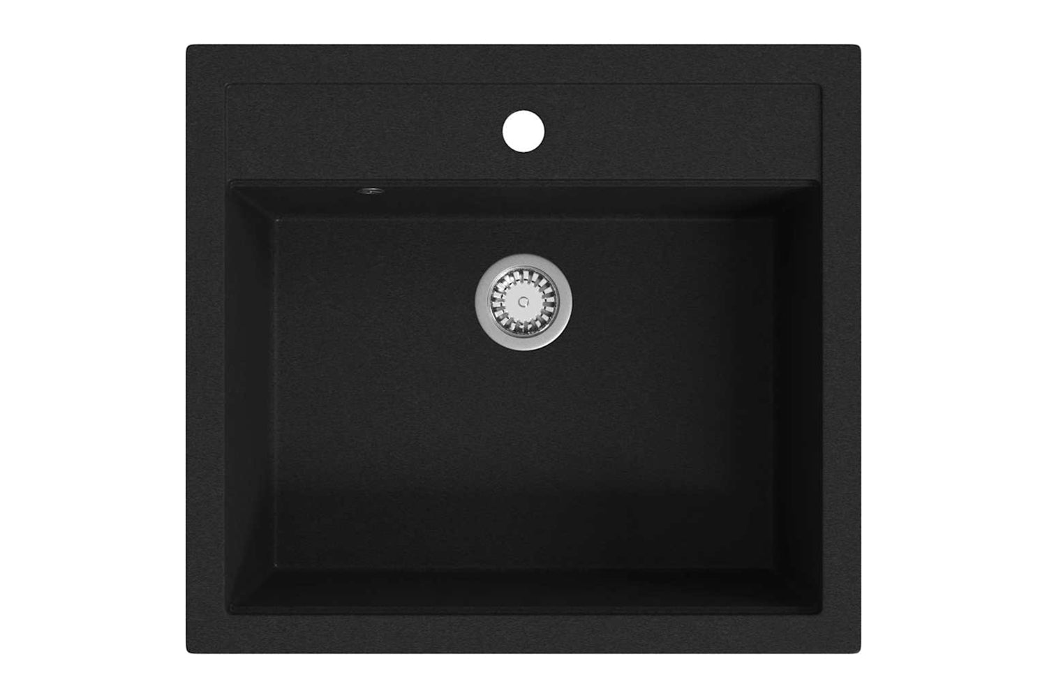 Vidaxl Granite Kitchen Sink Single Basin Black