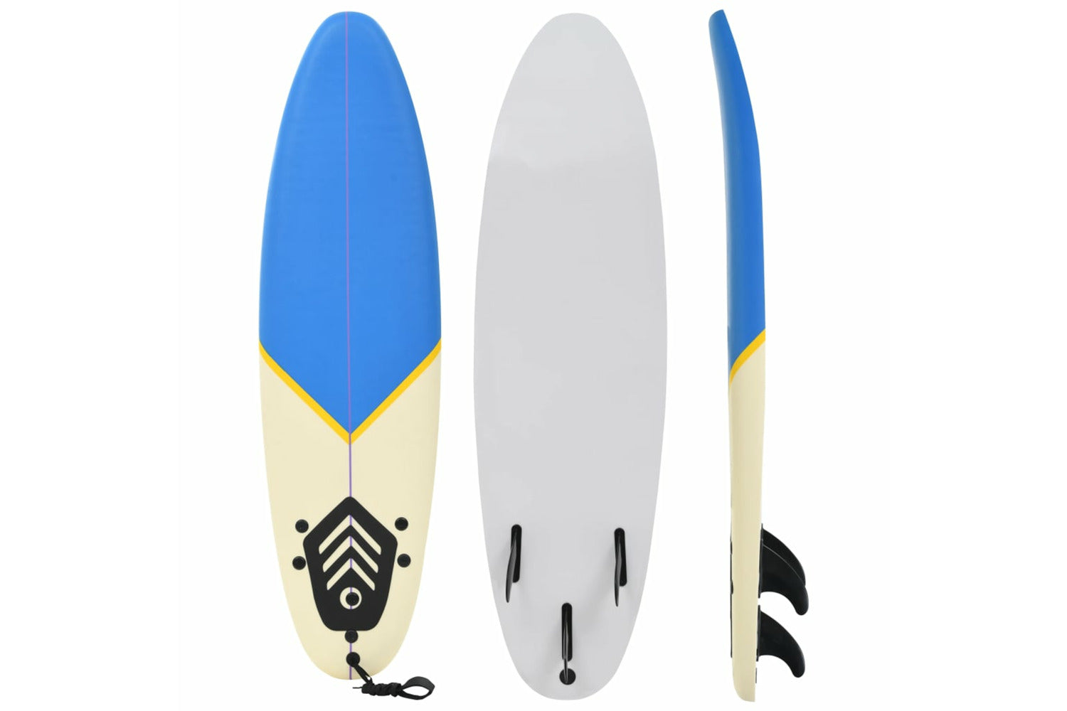 vidaXL 91687 Surfboard 170cm Blue And Cream-2
