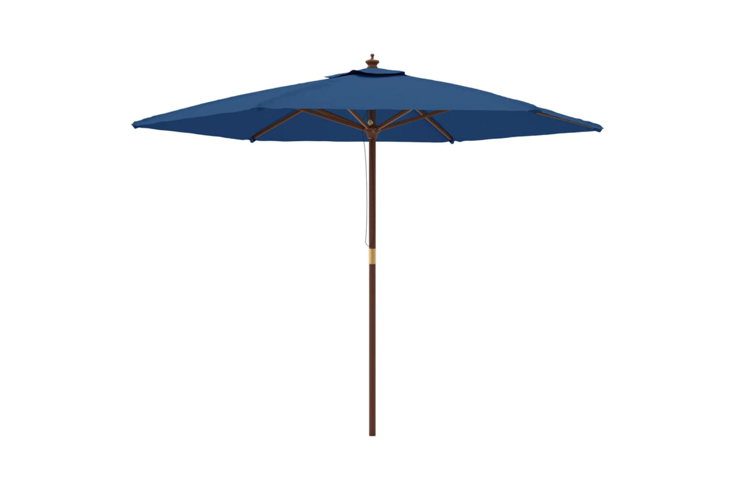vidaXL 363174 Garden Parasol With Wooden Pole Azure Blue 299x240cm