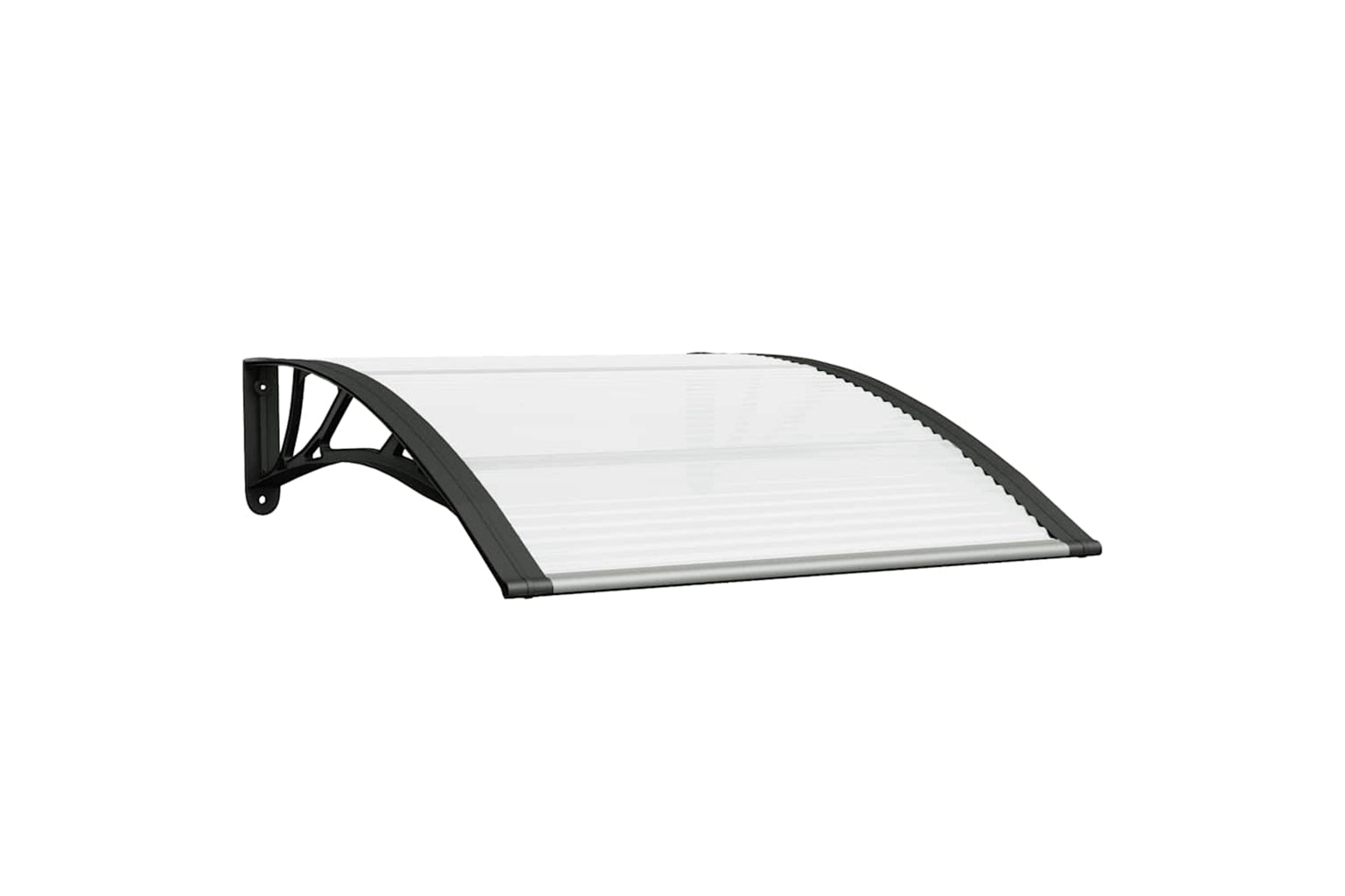 vidaXL 153588 Door Canopy Black And Transparent 100x80cm Polycarbonate