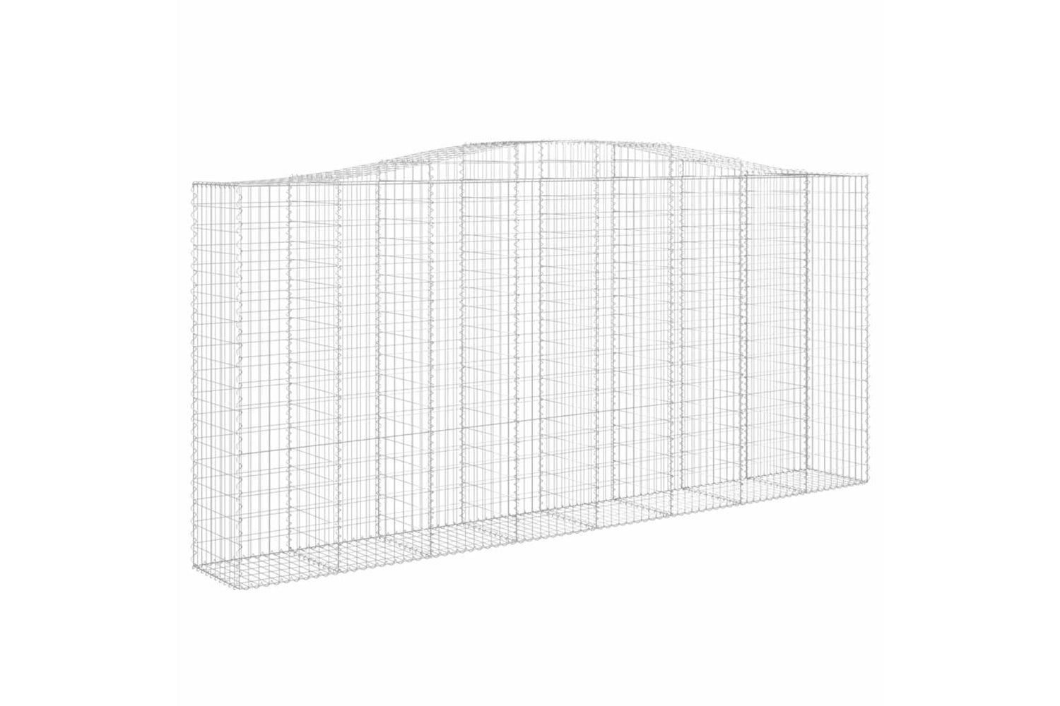 vidaXL 153419 Arched Gabion Basket 400x50x180/200cm Galvanised Iron