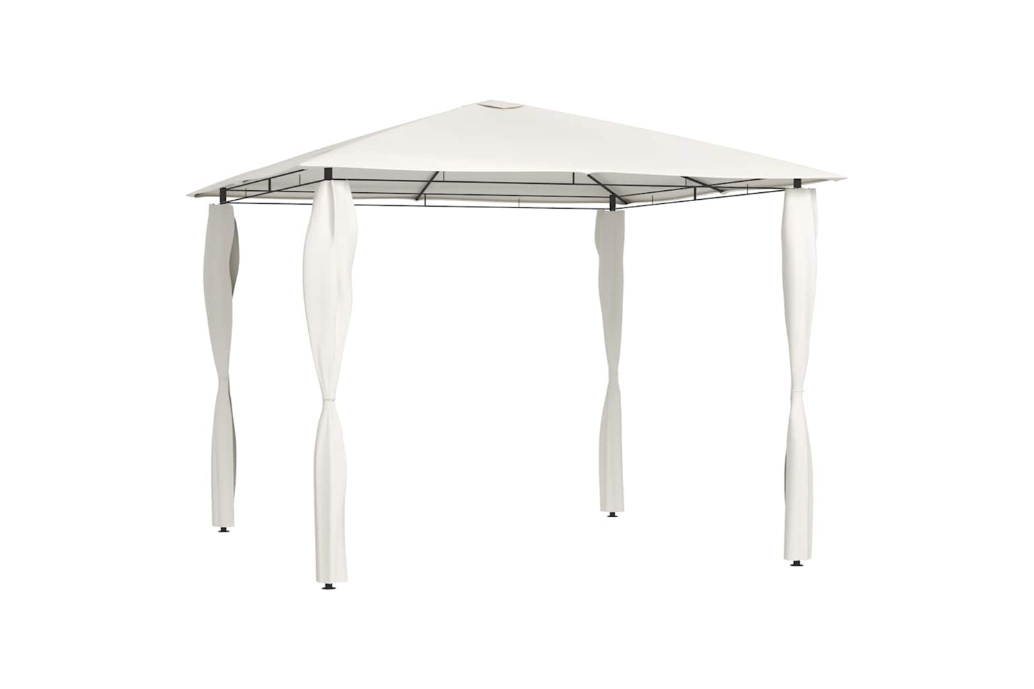 Vidaxl 313605 Gazebo With Post Covers 3x3x2.6 M Cream 160 G/mâ²