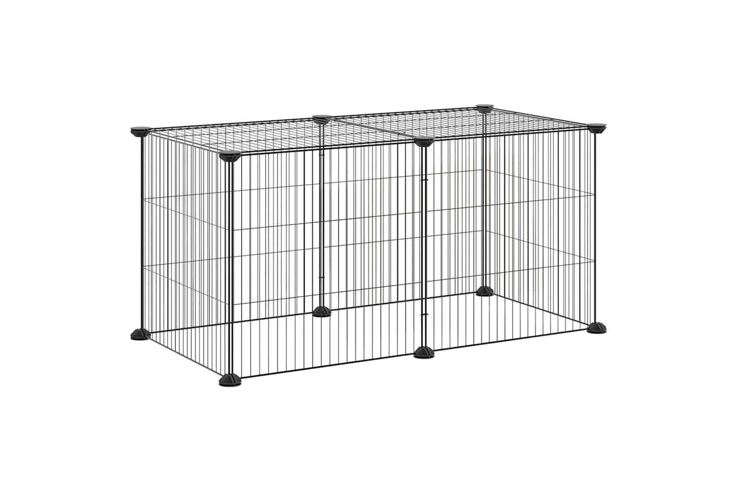 vidaXL 3114052 8-panel Pet Cage Black 35x35cm Steel